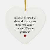 Danke, Keepake | Personalisiert Vielen Dank Keramik Ornament (Vorne)