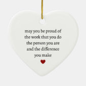 Danke, Keepake | Personalisiert Vielen Dank Keramik Ornament (Hinten)