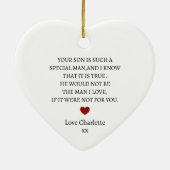 Danke, Keepake | Personalisiert Vielen Dank Keramik Ornament (Hinten)