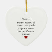 Danke, Keepake | Personalisiert Vielen Dank Keramik Ornament (Vorne)