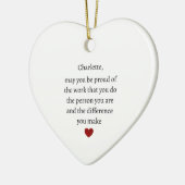 Danke, Keepake | Personalisiert Vielen Dank Keramik Ornament (Links)