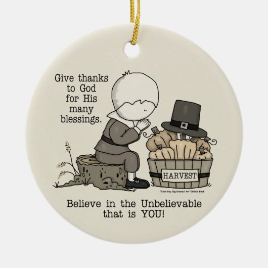 Danke Keramik Ornament (Vorne)