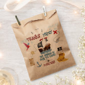 Danke Kids Pirate Gastgeschenk Geburtstag Geschenktütchen (Ausgeschnitten)