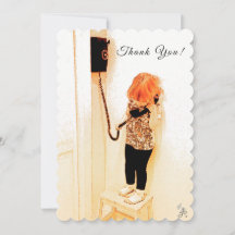 Danke, Kind, Altes Telefon, Foto Art