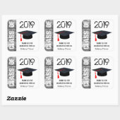 Danke Klasse 20XX Quadratischer Aufkleber (Blatt)