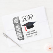 Danke Klasse 20XX Quadratischer Aufkleber (Umschlag)