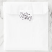 Danke, kleine Quadrat-Aufkleber Quadratischer Aufkleber (Tasche)