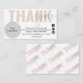 Danke, kleine Unternehmen, Packungsbeilage Visitenkarte (Vorne/Hinten)