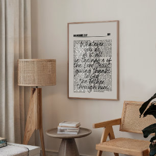Danke Kolossians 3:17 Print Poster