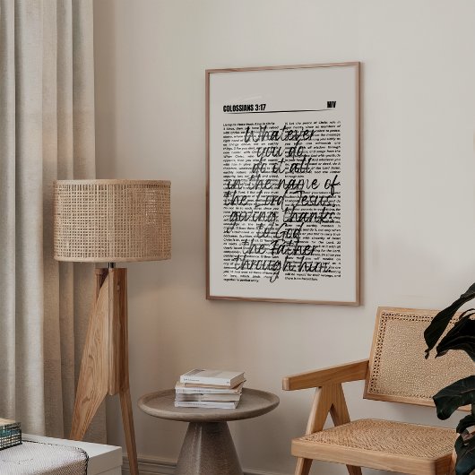 Danke Kolossians 3:17 Print Poster