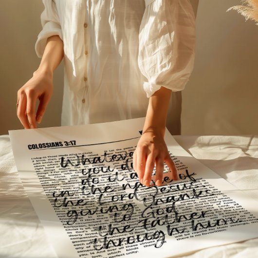 Danke Kolossians 3:17 Print Poster