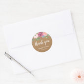 Danke Kraft Floral Wedding Sticker (Umschlag)