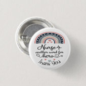 Danke, Krankenschwester Heldin Button (Vorne & Hinten)