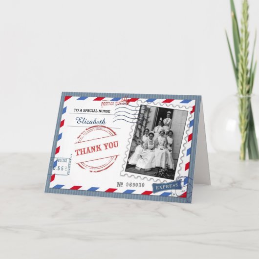 Danke, Krankenschwester. Kundenspezifische Kranken Dankeskarte (Vorderseite)