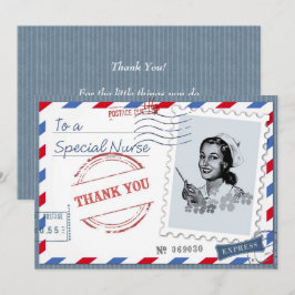 Danke, Krankenschwester. Retro Nurve Custom Card Dankeskarte