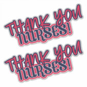 Danke, Krankenschwestern! Red White Blue Aufkleber (Vorderseite)