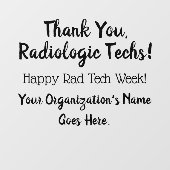 Danke Krass Tech Week Fensteraufkleber (Blatt)