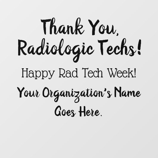 Danke Krass Tech Week Fensteraufkleber (Blatt)