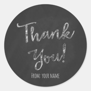 Danke Kreidetafel Kreide Personalisiert Runder Aufkleber