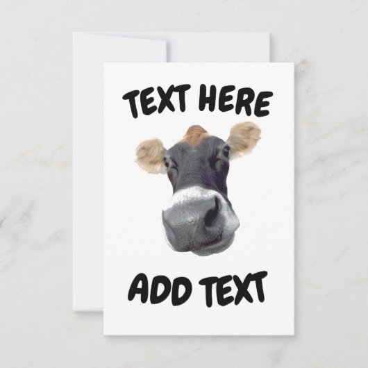 Danke, Kuhgesicht Dankeskarte (Vorderseite)