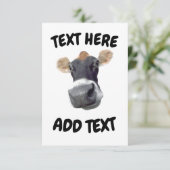 Danke, Kuhgesicht Dankeskarte (Stehend Vorderseite)