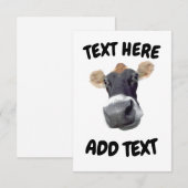 Danke, Kuhgesicht Dankeskarte (Vorne/Hinten)