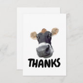 Danke, Kuhgesicht Dankeskarte (Vorne/Hinten)