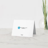 Danke kühl modern Aquamarin über Charcoal Gray (Rückseite)