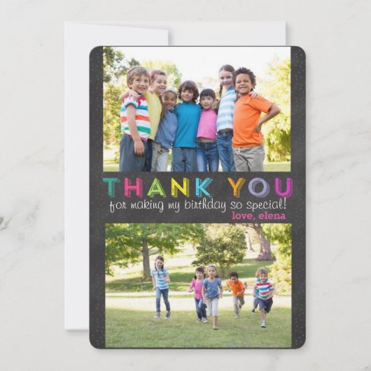 Danke kundenspezifische Fotokarte (Vorderseite)