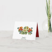 Danke kundenspezifische Vintage Mohnblume und (Rückseite)