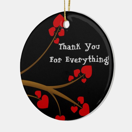 Danke, KUNDENSPEZIFISCHES Geschenk zu verzieren Keramikornament (Links)