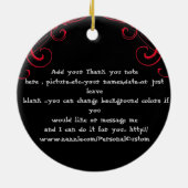 Danke, KUNDENSPEZIFISCHES Geschenk zu verzieren Keramikornament (Hinten)