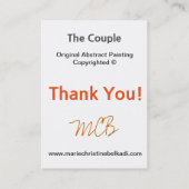 Danke, künstlerische bunte abstrakte Paare zu Visitenkarte (Rückseite)