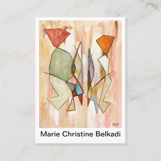 Danke, künstlerische bunte abstrakte Paare zu Visitenkarte (Vorderseite)