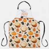 Danke, Kürbis und Herbstlaub Schürze (Vorderseite)