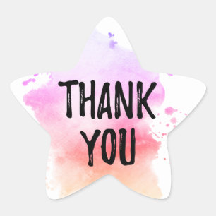 Danke, Label Stern-Aufkleber