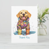 Danke Labrador Retriever Regenpfütze (Stehend Vorderseite)