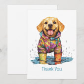 Danke Labrador Retriever Regenpfütze (Vorne/Hinten)