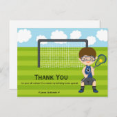 Danke, Lacrosse Geburtstag Postkarte (Vorne/Hinten)