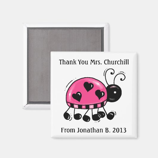 Danke Ladybug Magnet - SRF (Vorderseite/Rückseite)