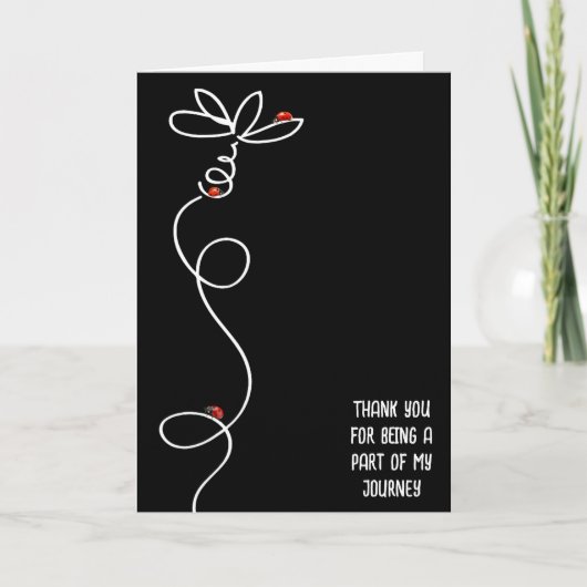 Danke Ladybugs auf Doodle Daisy Karte (Vorderseite)