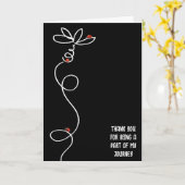 Danke Ladybugs auf Doodle Daisy Karte (Gelbe Blume)