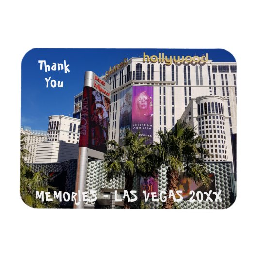 Danke | Las Vegas Bachelorette Foto Souvenir Magnet (Horizontal)