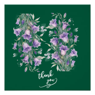 Danke Lavendel Glänzendes Poster