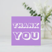 Danke, Lavendel weiß Karte (Stehend Vorderseite)