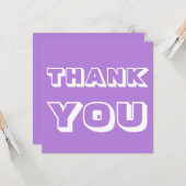Danke, Lavendel weiß Karte (Vorderseite/Rückseite Beispiel)