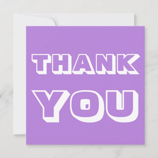 Danke, Lavendel weiß Karte (Vorderseite)