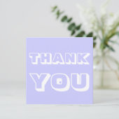 Danke, Lavender blau weiß Karte (Stehend Vorderseite)