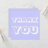 Danke, Lavender blau weiß Karte (Vorderseite/Rückseite Beispiel)