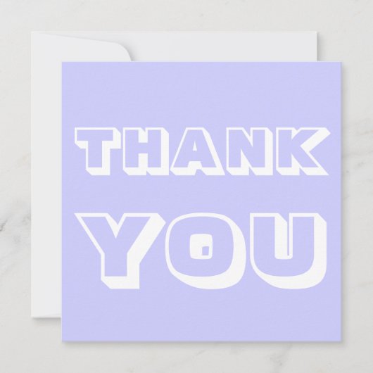Danke, Lavender blau weiß Karte (Vorderseite)